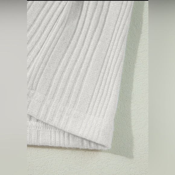 Cream Ribbed Cardigan - Picture 11 of 15